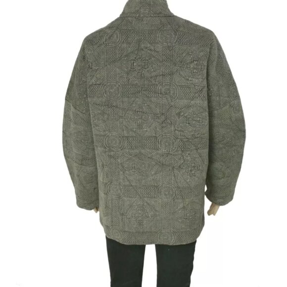 Leon & Harper Kali Veste Kimono Imprime Noir Jacket L NWT - Picture 3 of 5